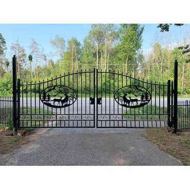 Portail en fer forgé à double battant Greatbear pour allée