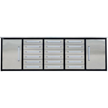 Steelman 10' armoire de rangement avec établi en acier inoxydable (18 tiroirs & 2 cabinets)