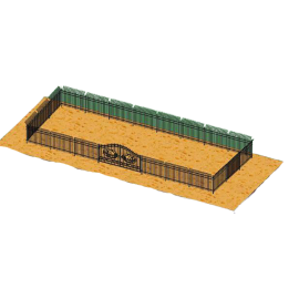 Clôture et porte d'entrée en fer forgé Greatbear