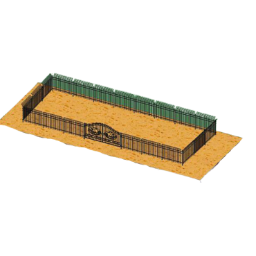 Clôture et porte d'entrée en fer forgé Greatbear